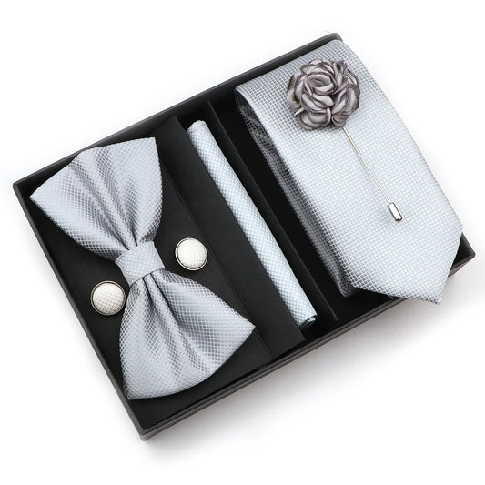Talisman Tie Set – Silver Grey Formal Set