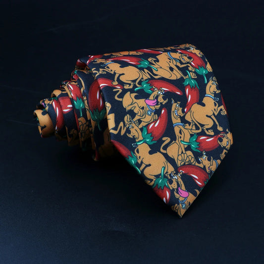 كامبانيلا - ربطة عنق كلب برسومات كرتونية من الفلفل الحار