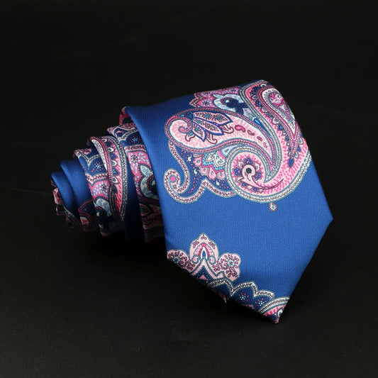 Badoer - Blue & Pink Paisley Tie