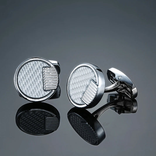 Talisman Cufflink – Silver Weave