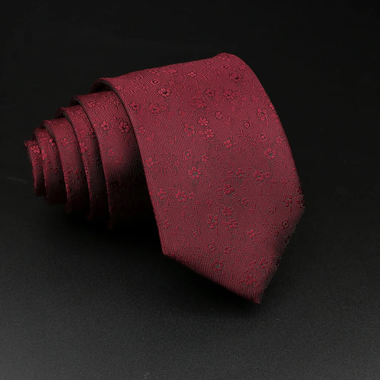 Rosny - Burgundy Floral Jacquard Tie