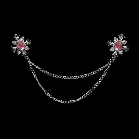 Talisman Brooch - Silver Rose Regal Fleur