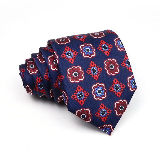 Rampton - Navy Floral Medallion Tie