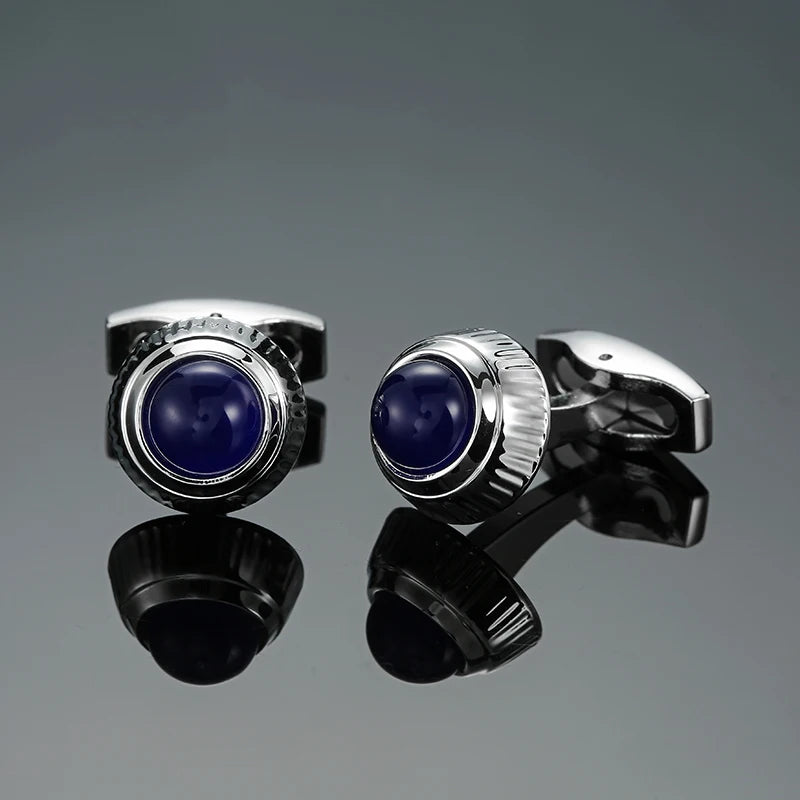 Talisman Cufflink – Sapphire Crown