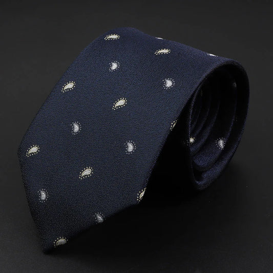Duquesne - Navy Tie with Mini Paisley Print – Classic Detail, Modern Edge