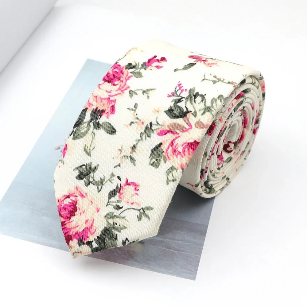 Yarborough - Cream Rose Romance Tie
