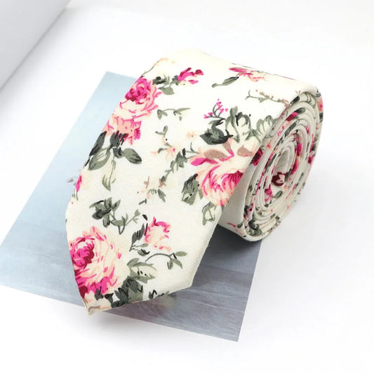Yarborough - Cream Rose Romance Tie