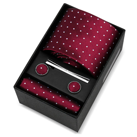 La Trémoille - Classic Burgundy Micro-Dot Tie