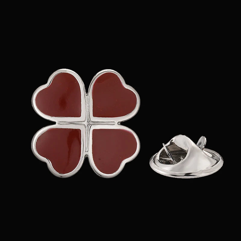 Crimson Clover brooch