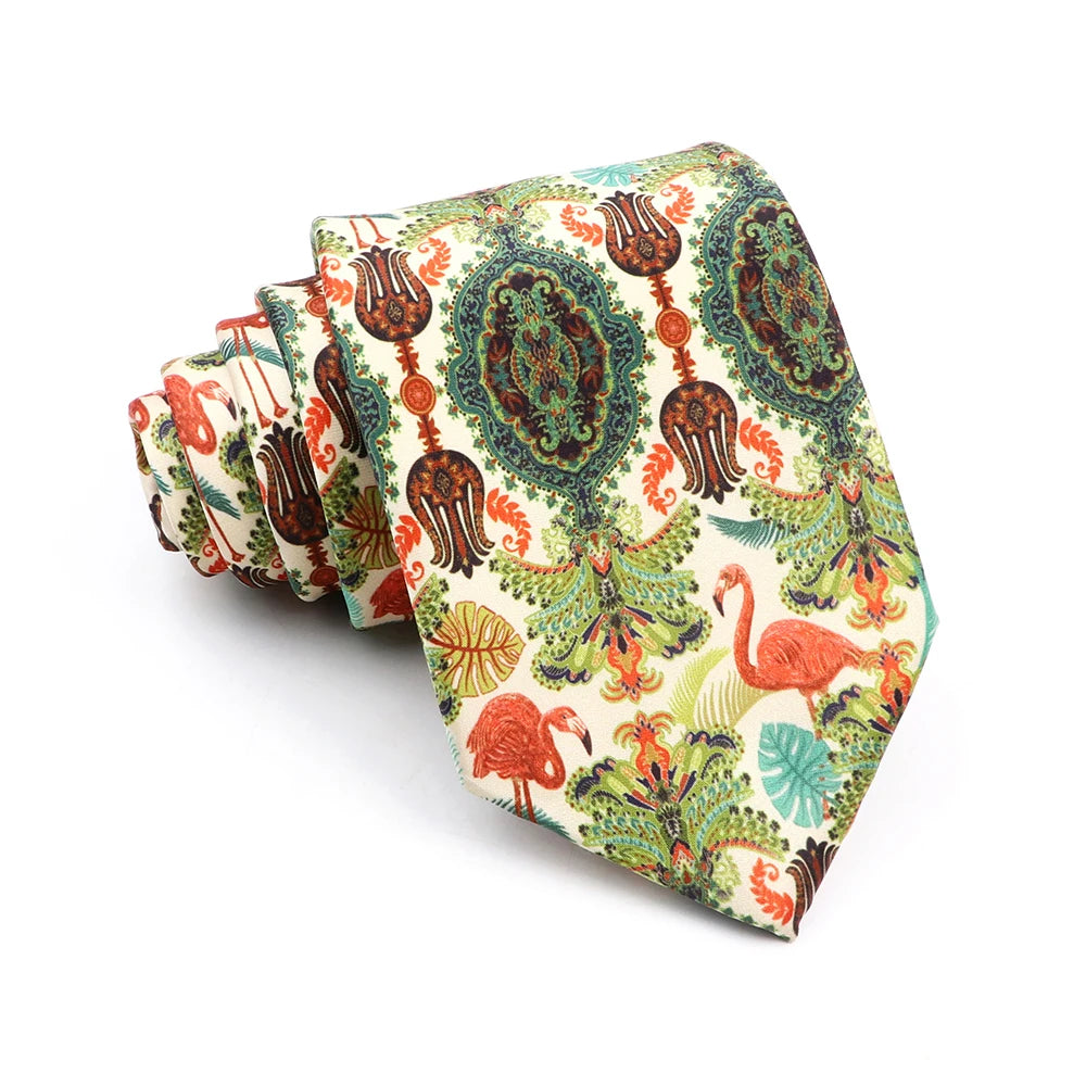 Galbraith - Tropical Flamingo Medallion Tie
