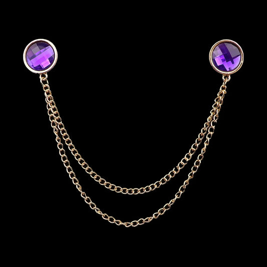 Talisman Brooch – Gilded Violet Orbit