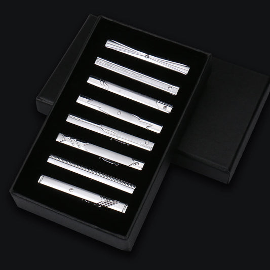 Talisman Tie Clip Set - Heritage Grid