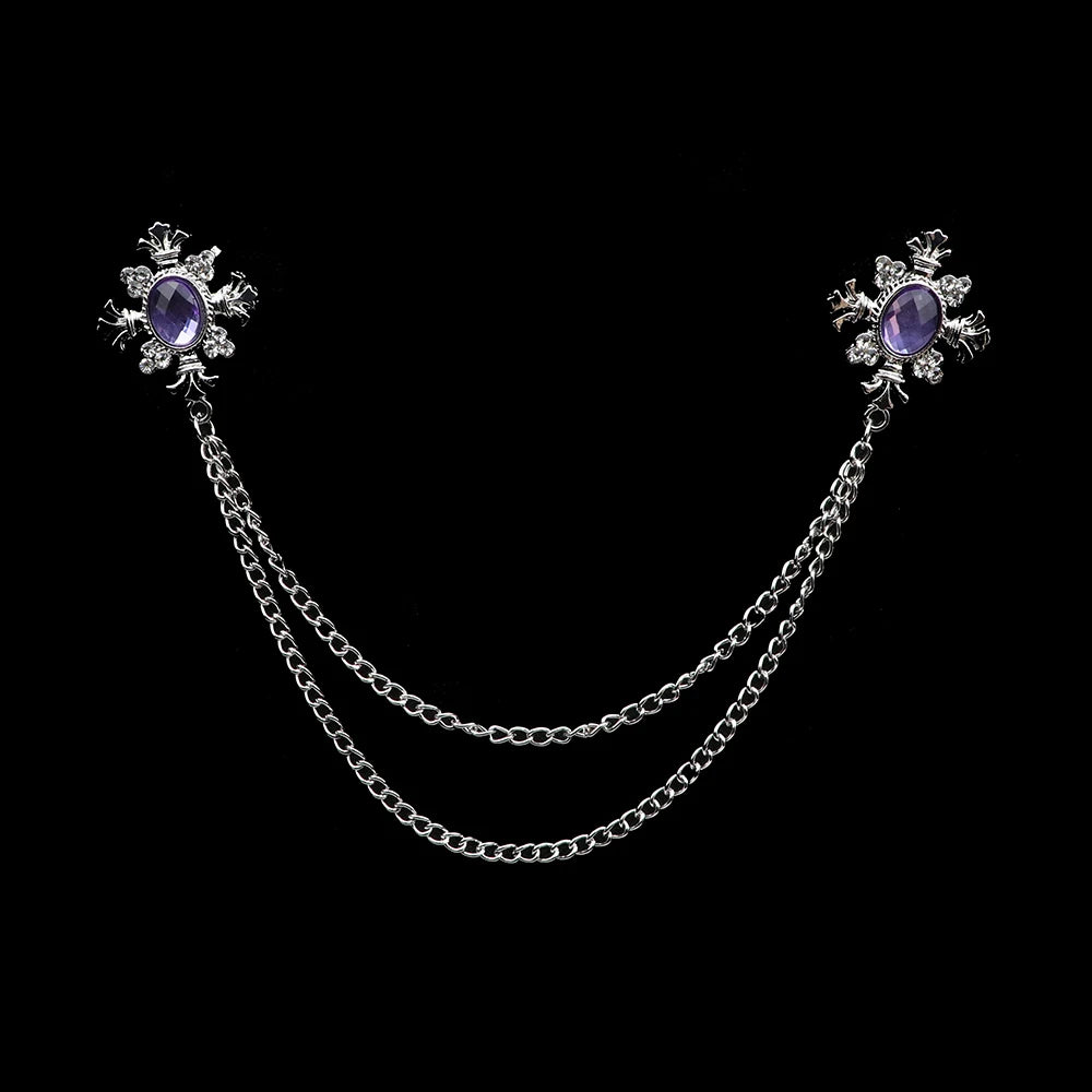 Talisman Brooch - Silver Amethyst Regal Fleur