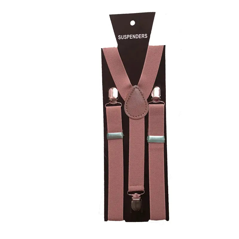 Dusty Rose suspenders