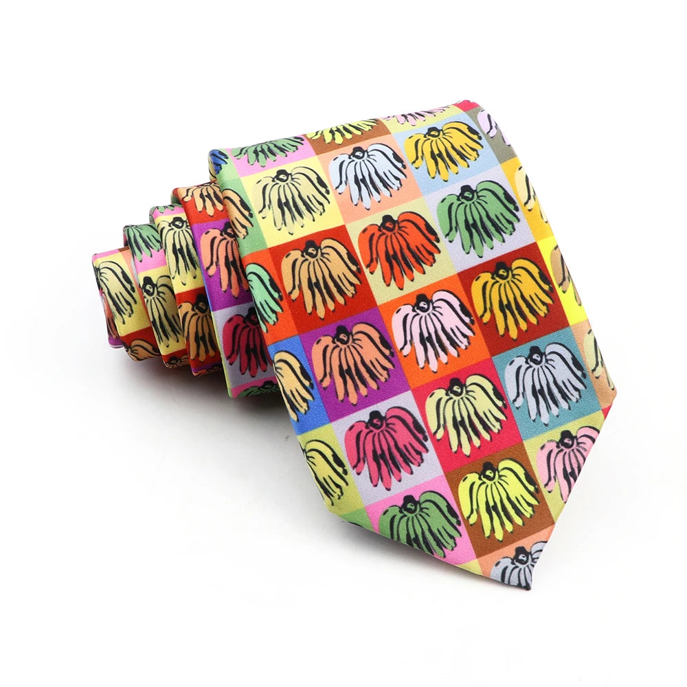 Maxwell - Pop Art Floral Grid Tie