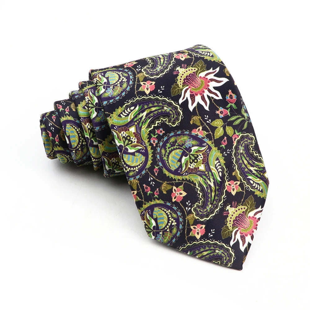 Ogilvie - Botanical Paisley Noir Tie