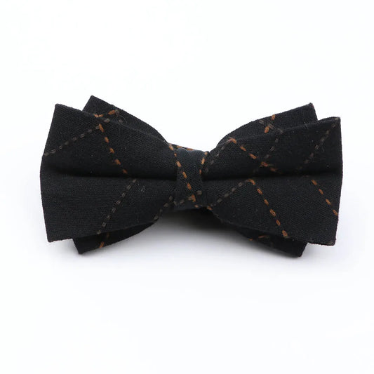 Ormond - Black & Brown Check Bow Tie