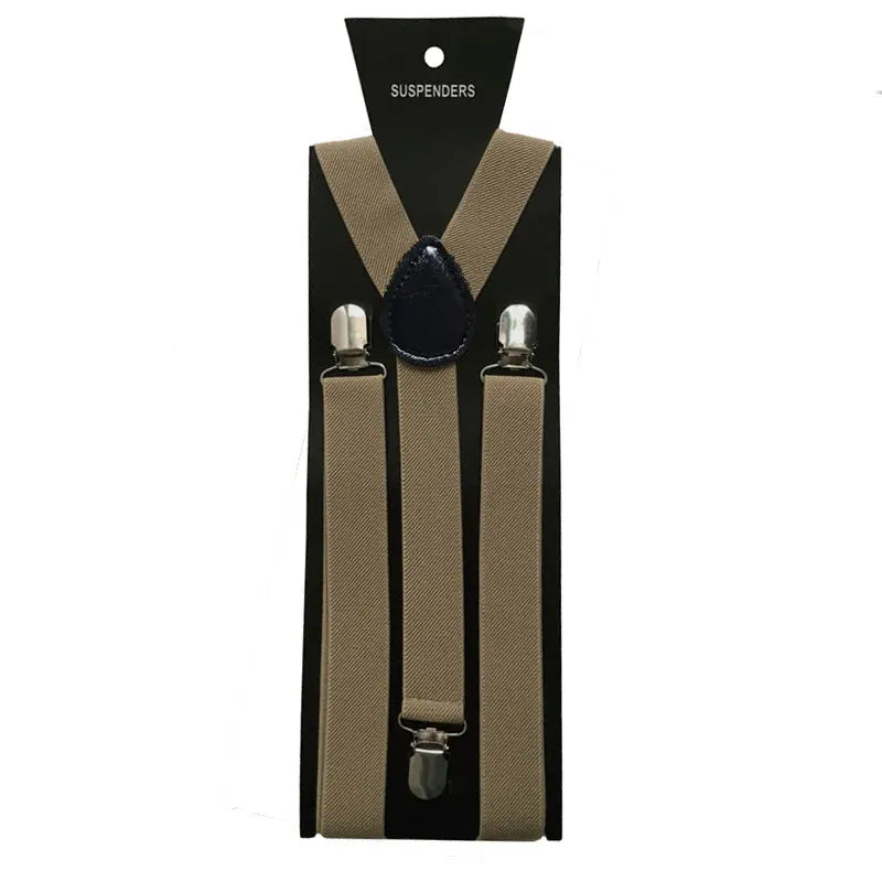 Khaki suspenders