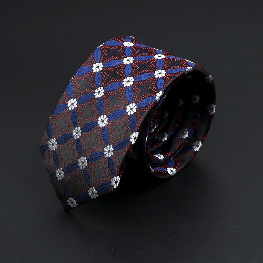 Faversham - Navy Daisy Grid Tie