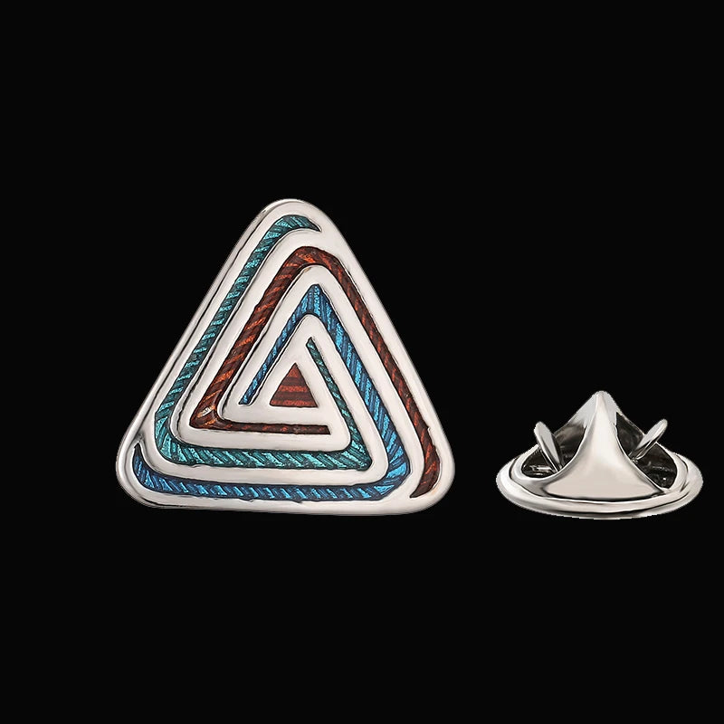 Tricolor Triangle brooch