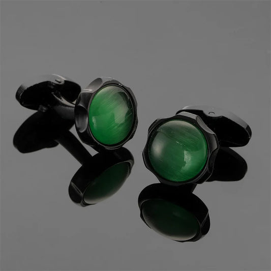 Talisman Cufflink – Emerald Eclipse