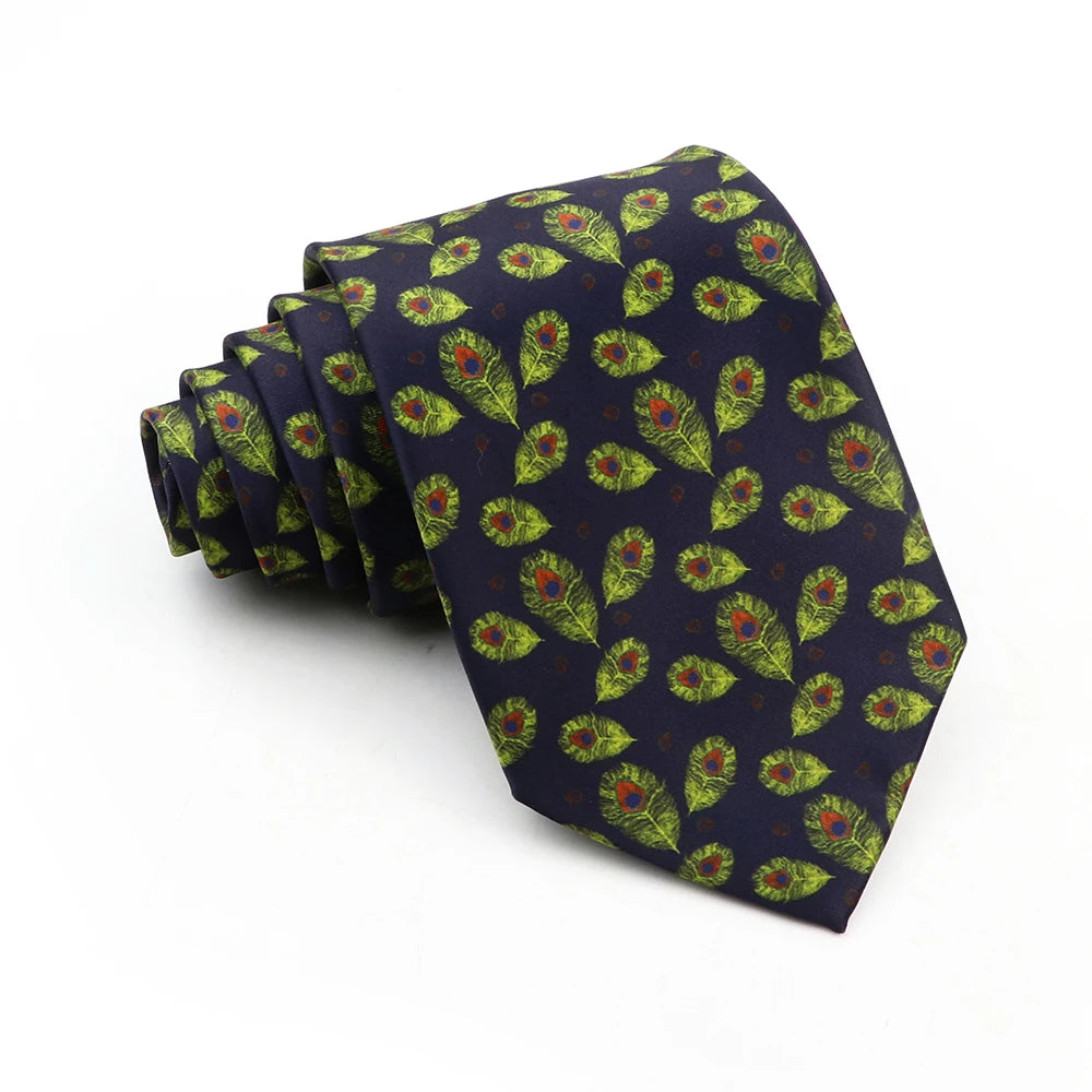 Rennie - Peacock Leaf Navy Tie
