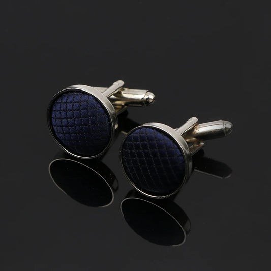 Talisman Cufflink - Navy Plaid