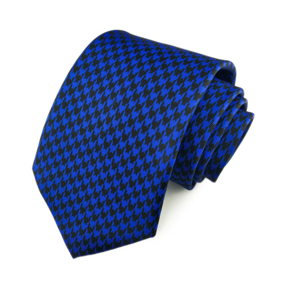 Boroughbridge - Blue Houndstooth Tie