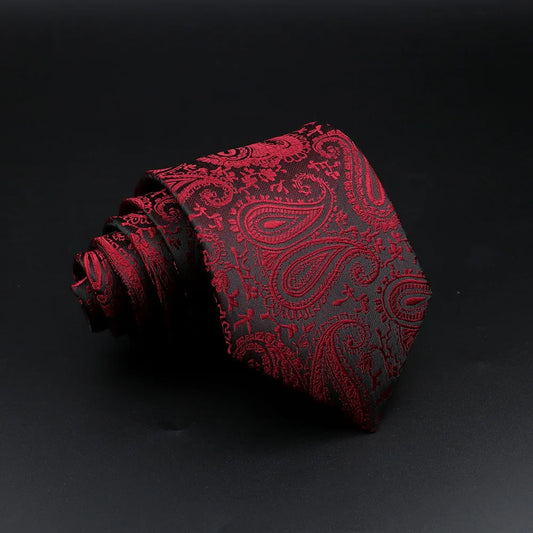 Calderón - Black & Red Paisley Tie