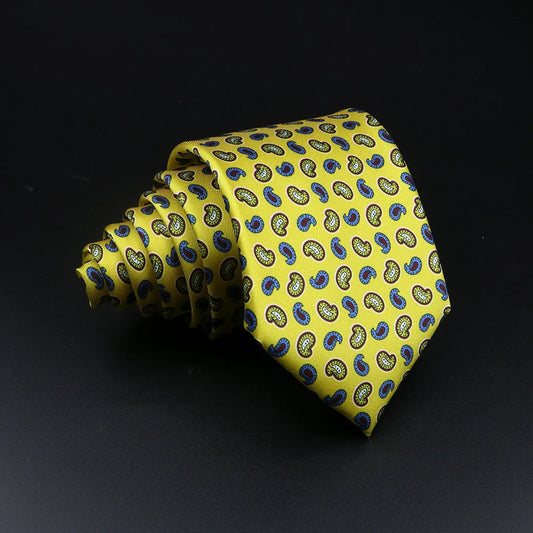 Blois - Vibrant Yellow Paisley Necktie