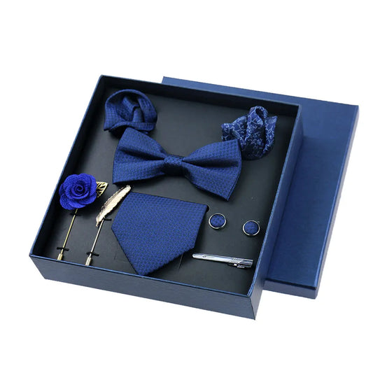 Alarcón - Talisman Tie Set – Royal Blue Textured Luxury Set
