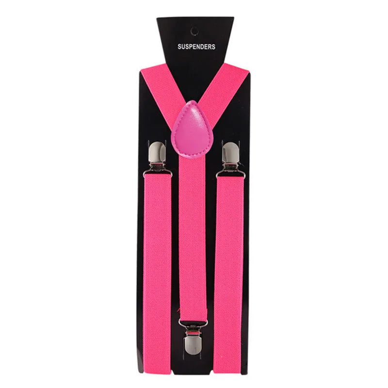 Hot Pink suspenders