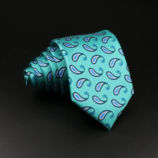 Orléans - Stylish Turquoise Paisley Necktie
