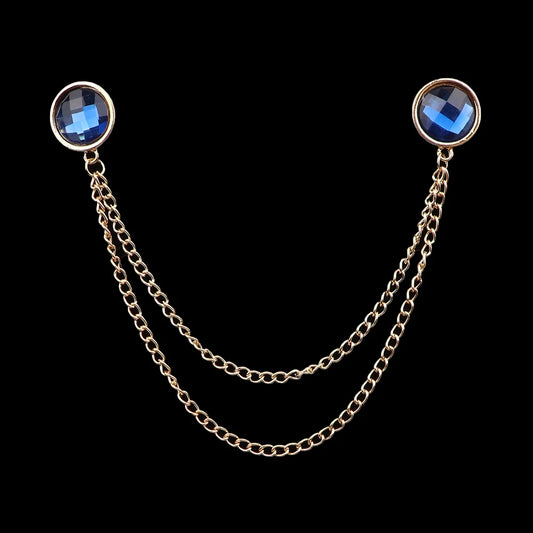 Talisman Brooch – Gilded Midnight Duet