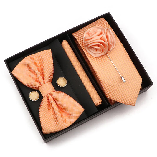 Talisman Tie Set – Apricot Peach Formal Set