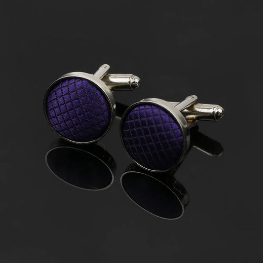 أزرار أكمام تاليسمان - منقوشة أرجوانية