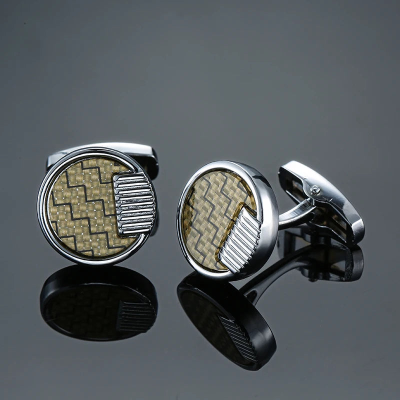 Talisman Cufflink – Bronze Weave