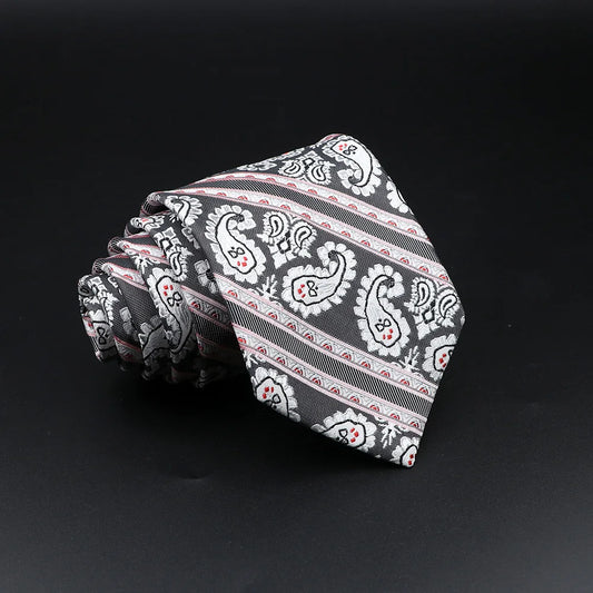 Grafton - Classic Paisley Stripe Tie