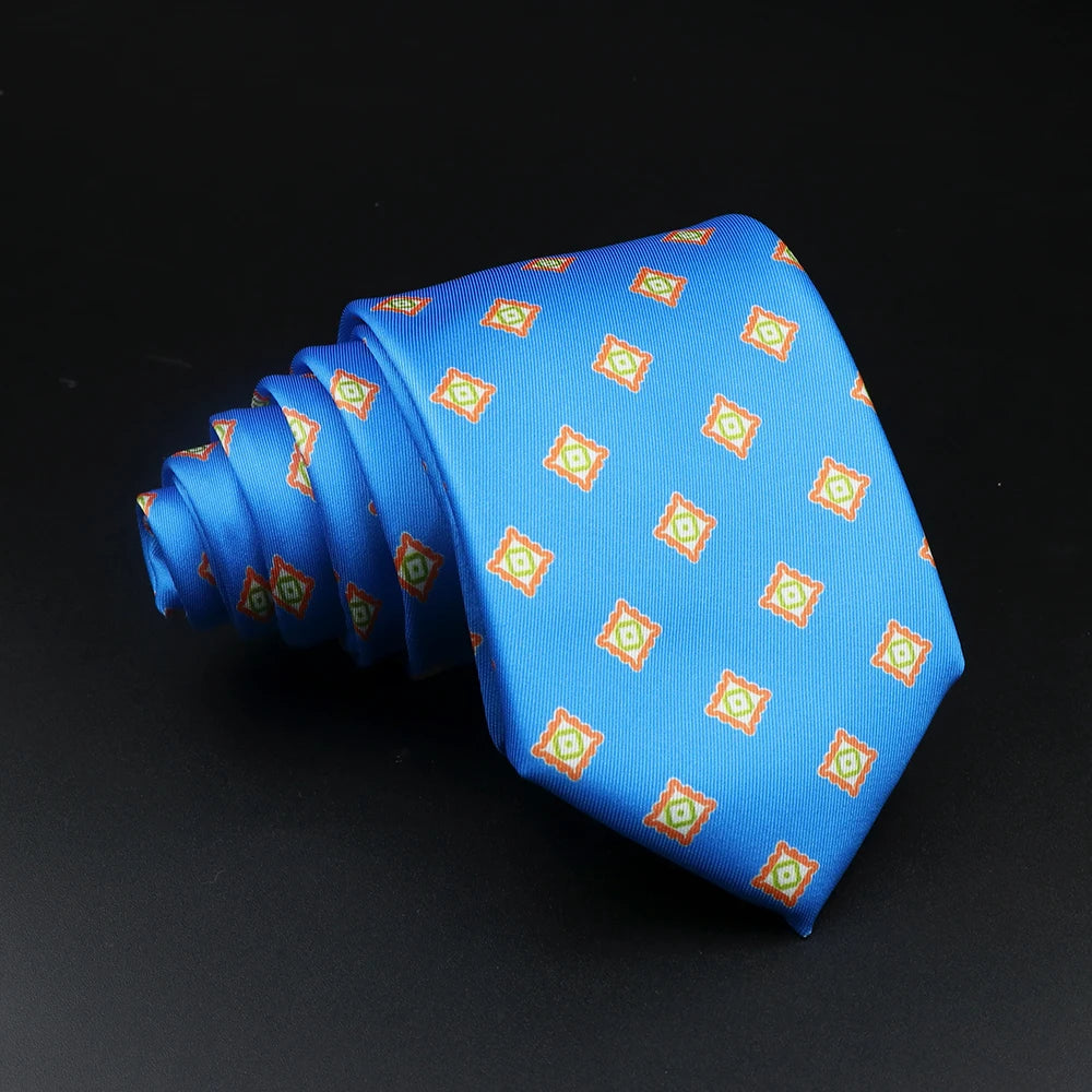 Artois - Elegant Blue Geometric Necktie