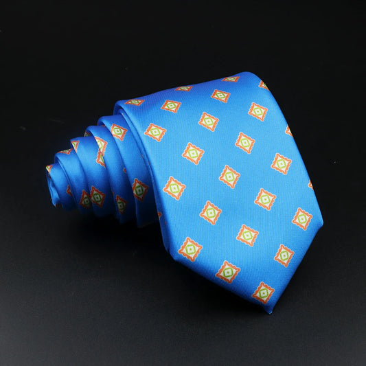 Artois - Elegant Blue Geometric Necktie