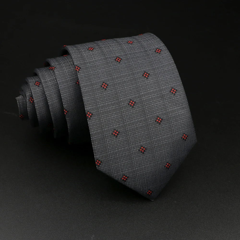 Gramont - Charcoal Checkered Micro Pattern Tie