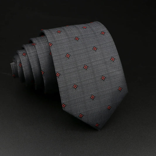 Gramont - Charcoal Checkered Micro Pattern Tie