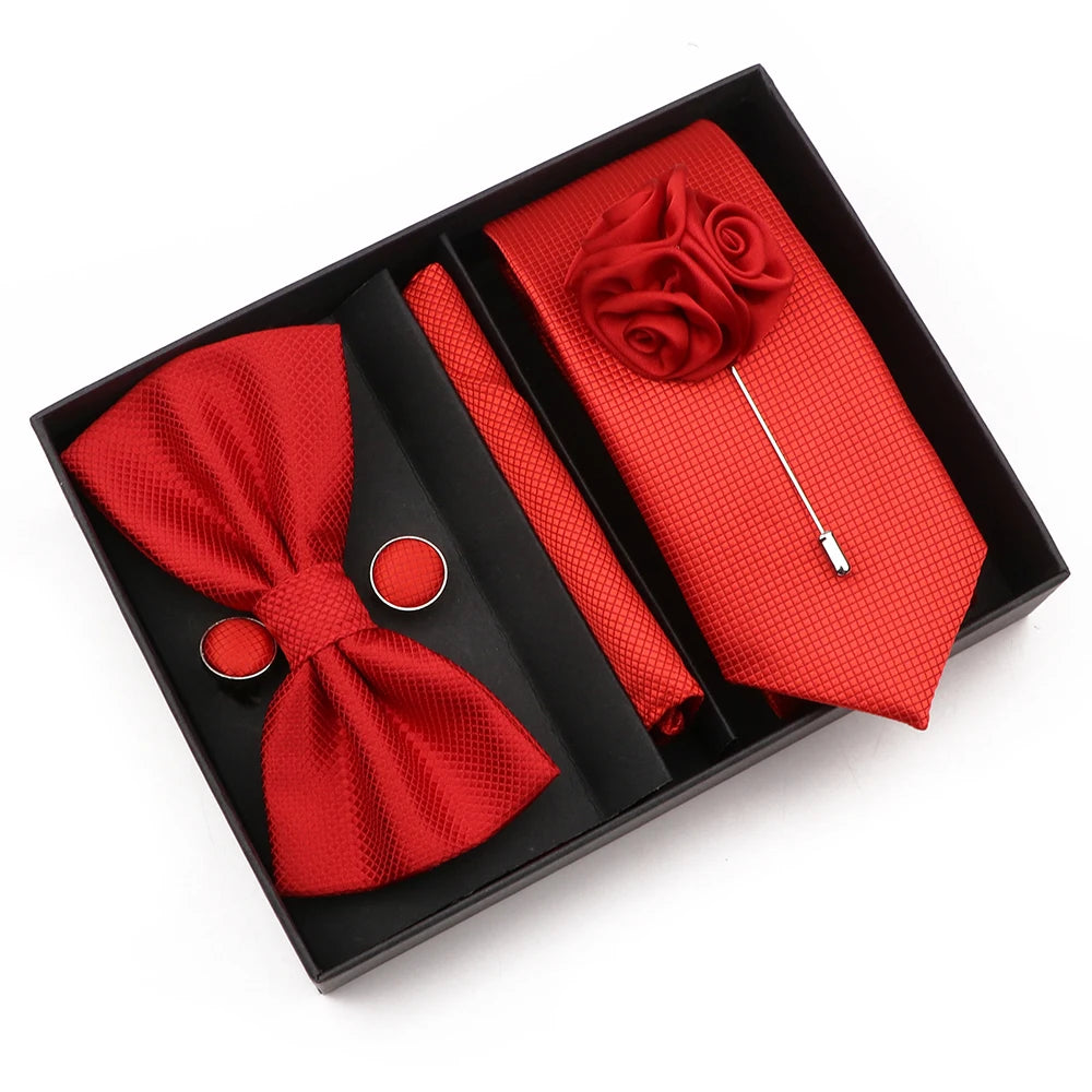 Talisman Tie Set – Crimson Red Formal Set