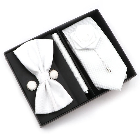Talisman Tie Set – Classic White Formal Set