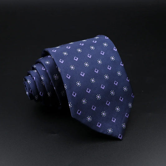 Loyola - Navy & Purple Geometric Tie