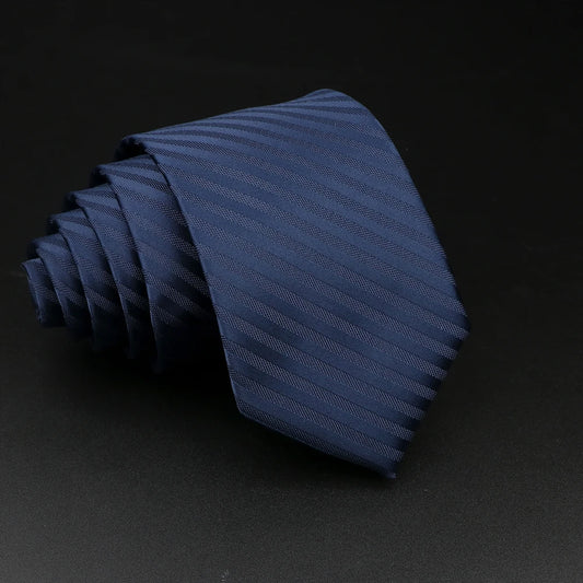 Ainsworth - Solid Navy Tone-on-Tone Striped Tie