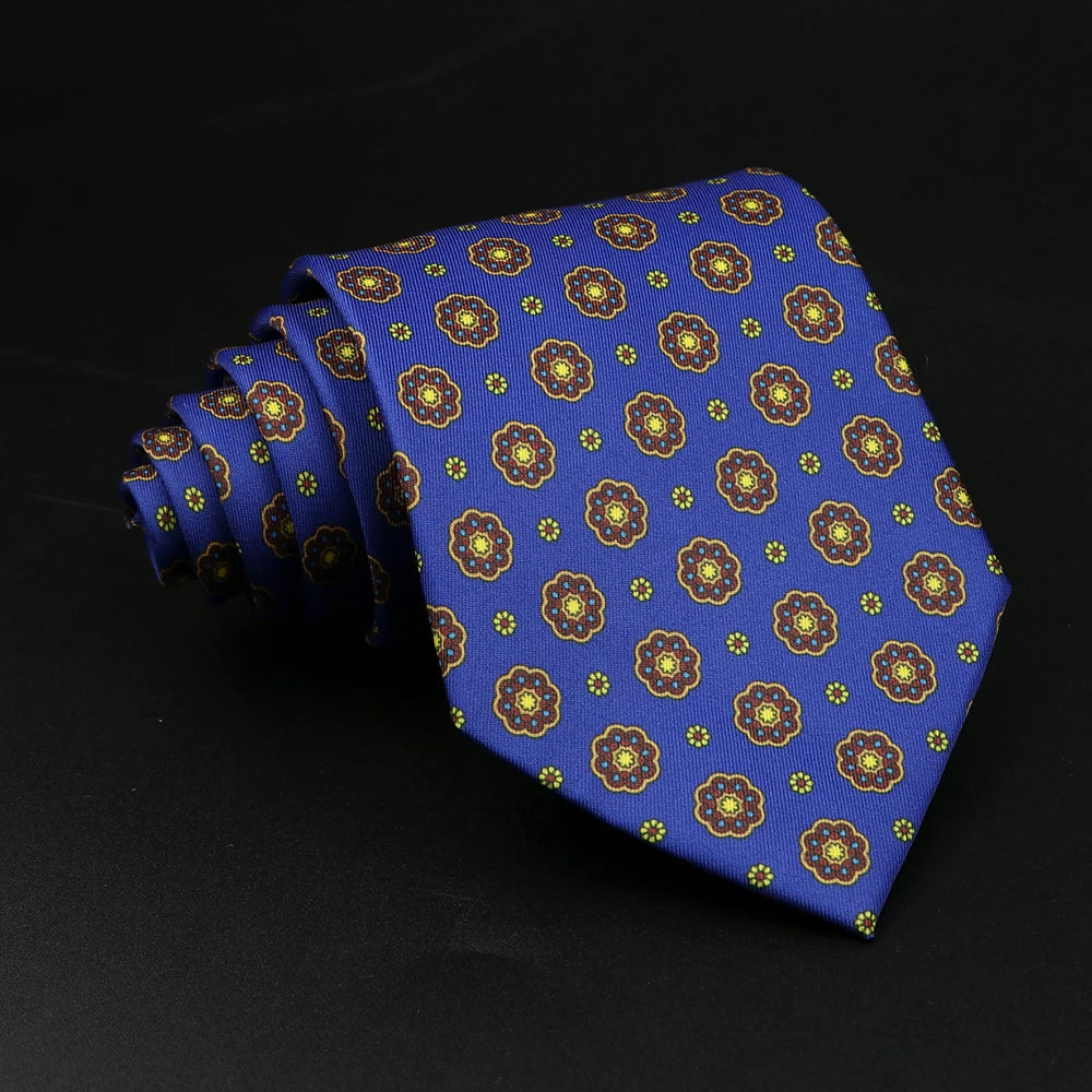 Gattamelata - Royal Blue Vintage Floral Medallion Tie