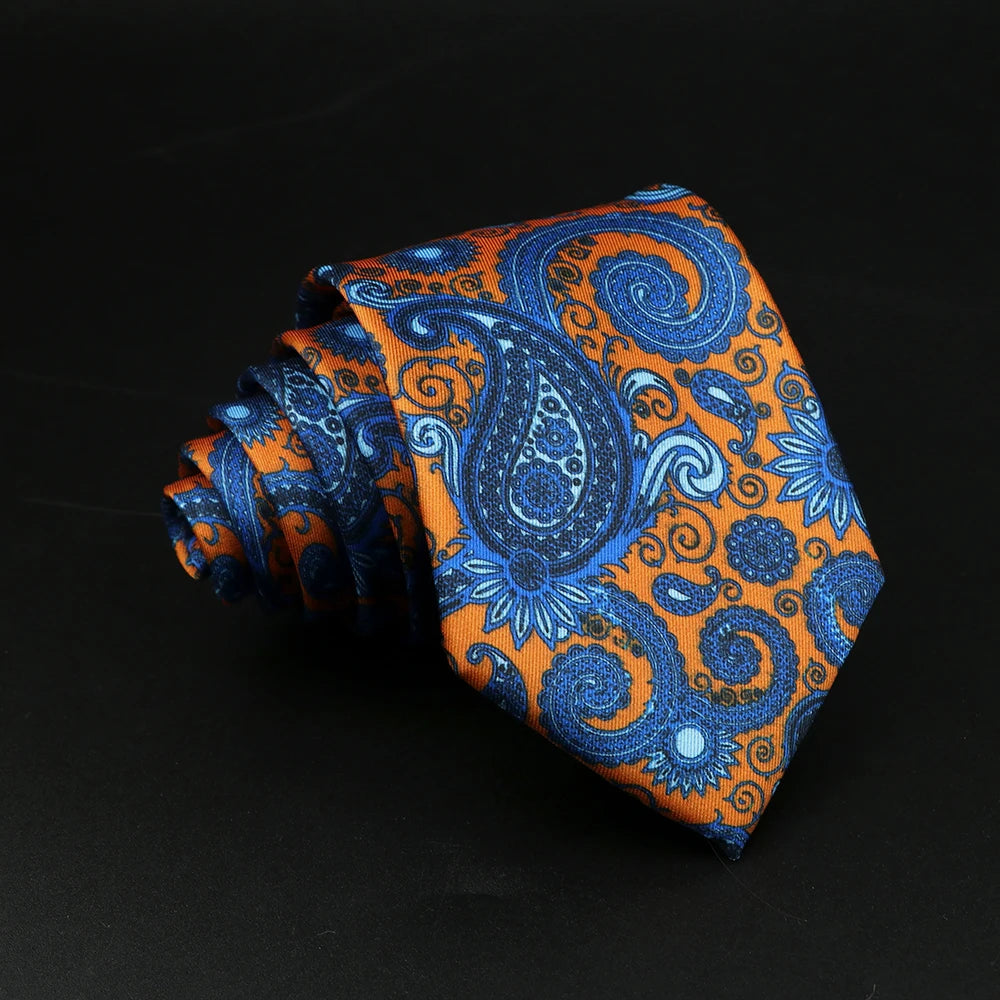 Marzano - Burnt Orange Midnight Paisley Tie