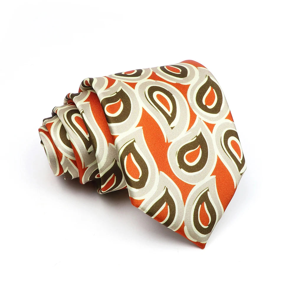 Coniston - Cream Oval Paisley Tie
