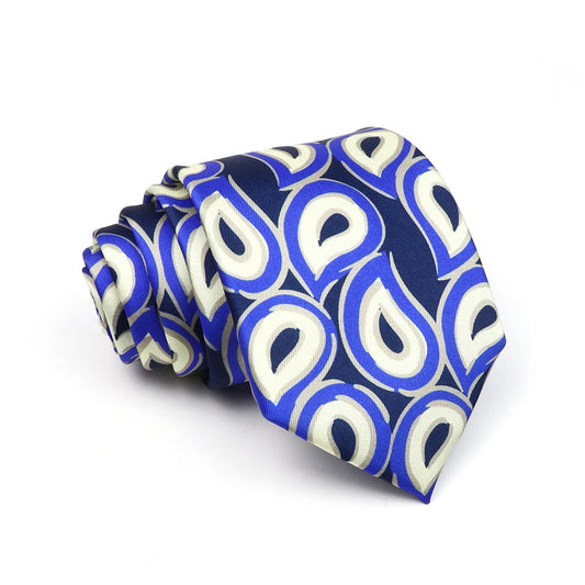 Coniston - Blue Oval Paisley Tie